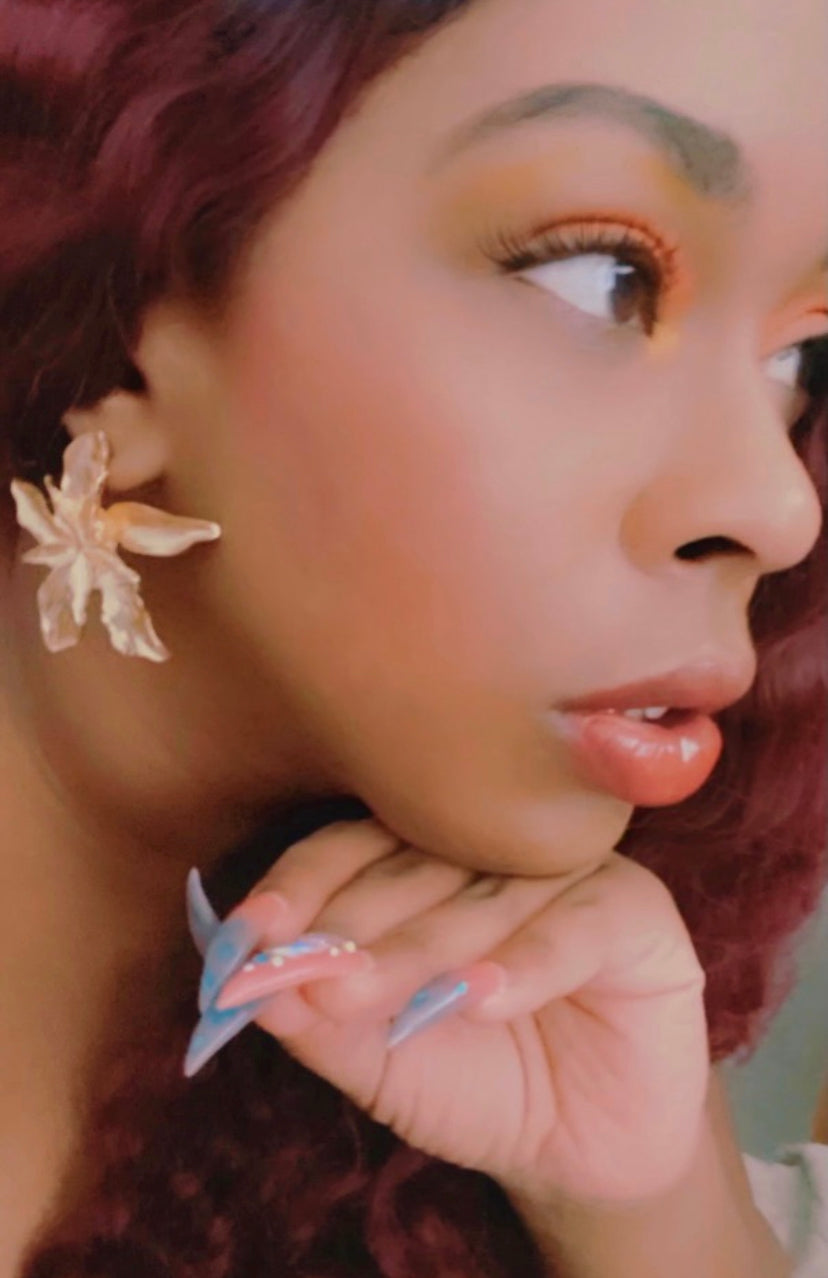 The Golden Flower Earrings