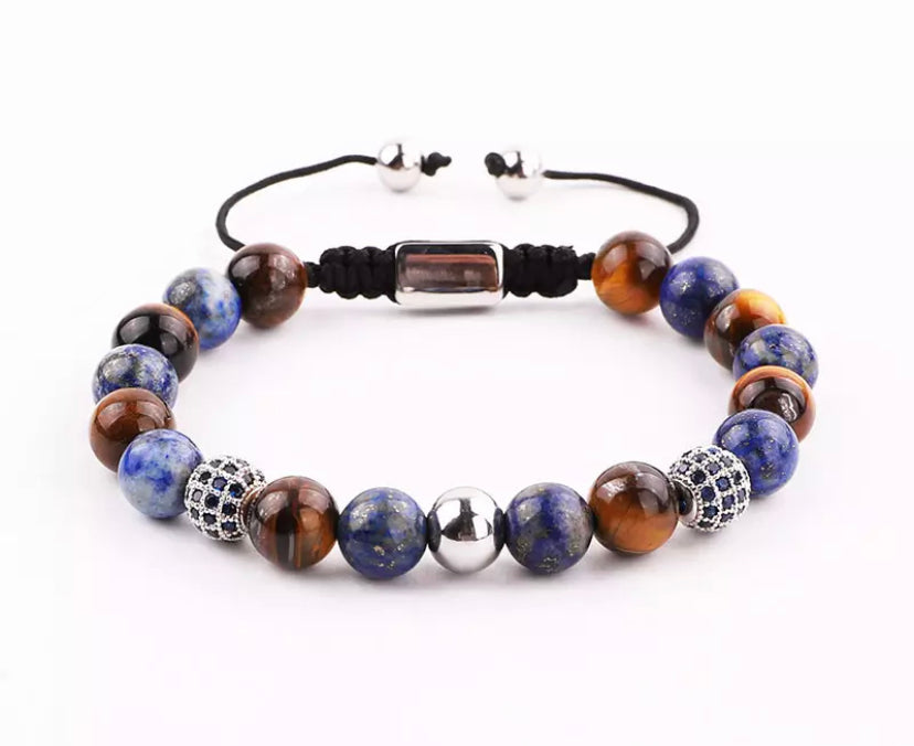 Men’s Blue Tiger Eye Bracelet